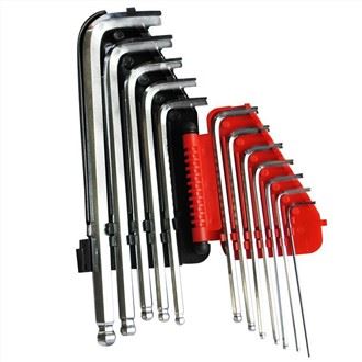 12pcs Breise Long Ball Point Satin Críochnaigh Heics Key Set, SAE